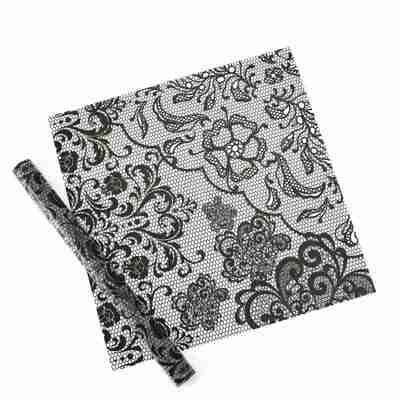 Пленка «кружево» 58*58см (20шт) White Black
