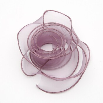 Лента из органзы «кудрявая» 4 см * 9 м Mauve