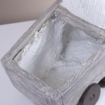 статуэтка садовая гном с квадратным кашпо