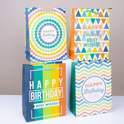 пакет подарочный  18*24*9 радуга