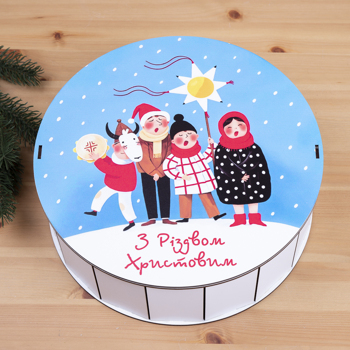 Коробка круглая 27см "коляда"
