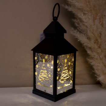 Фонарь LED с рисунком на окнах (елка)