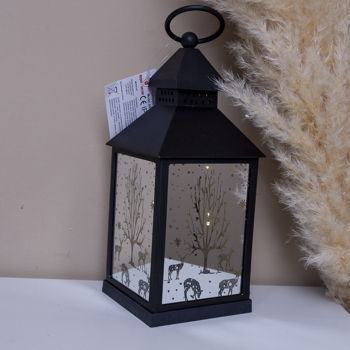 Фонарь LED с рисунком на окнах (деревья)