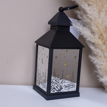 Фонарь LED с рисунком на окнах (зимняя ночь)