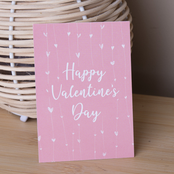 Открытка мини "happy valentines day"