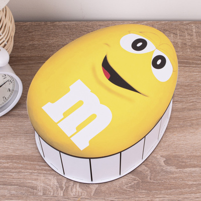 Коробка 25см овальна кіндер "M&M's жовтий"