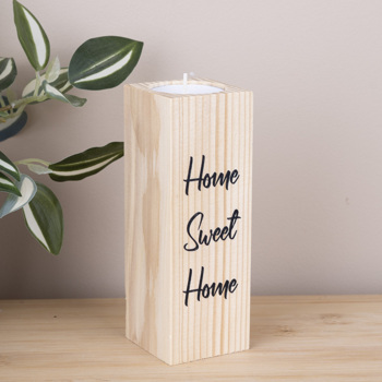 Подсвечник  деревянный "Home Sweet Home" 