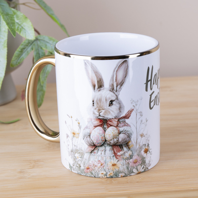 Чашка з золотим обідком "Happy Easter"