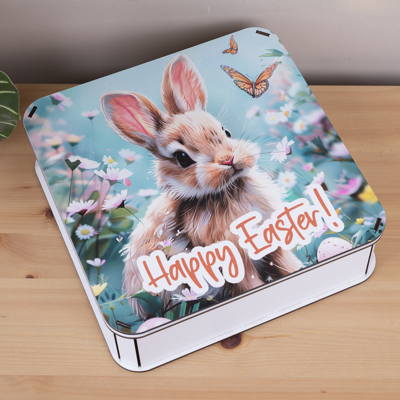 Коробка квадратна 24 см «Happy Easter»
