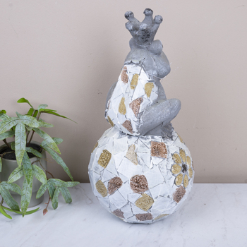 садовая статуэтка "мозаика" жаба на шаре