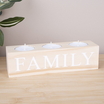 подсвечник деревянный из бруска family