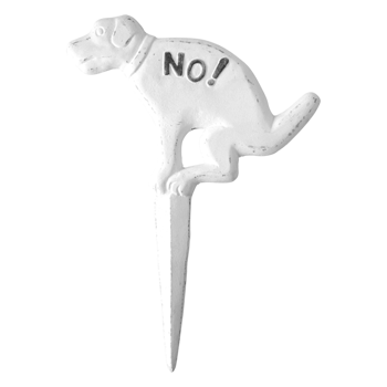 металлическая табличка "No!" собачка