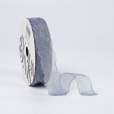 Лента из органзы «нежность» 2,5 см * 20 ярдов Blue smoke