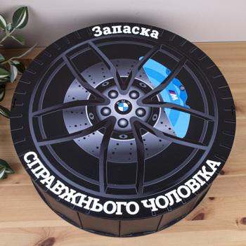 Коробка круглая 40 см черная запаска для мужчины