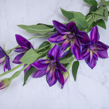 штучний клематис пишний світло- фіолетового кольору (PURPLE BEAUTY)