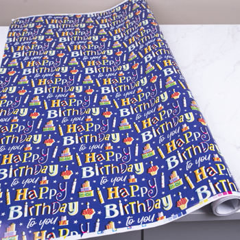 папір 70см * 10м. HAPPY BIRTHDAY