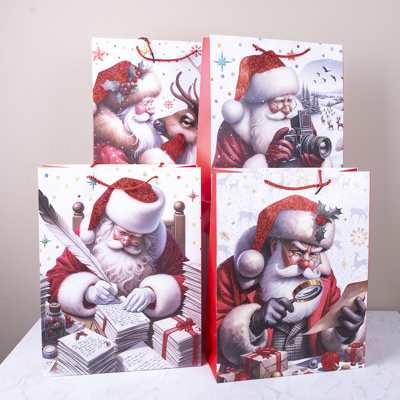 пакет подарунковий L 31*12*40 Santa