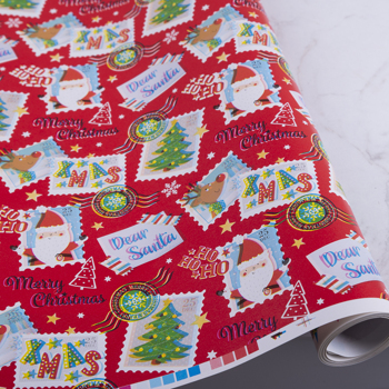 папір 70см * 10м. листівки dear santa