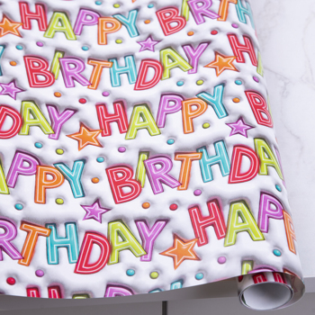 папір 3м*70 см подарунковий happy birthday