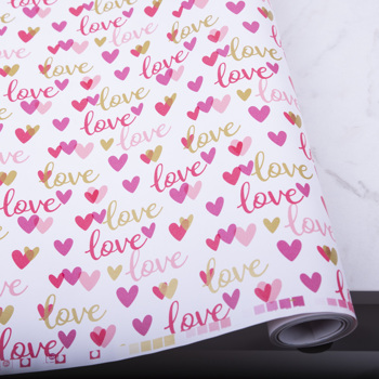 папір подарунковий 70см * 10м. love