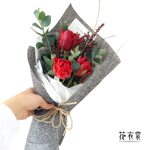 Упаковка "мешковина" для цветов Grey