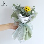 Лента из органзы «кудрявая» 4 см*9 м зеленая