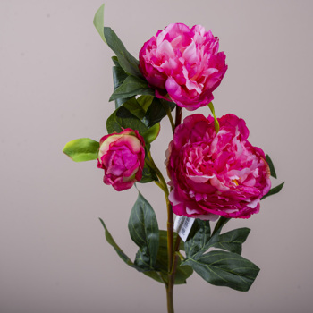 Пион премиум тройной темно-малиновый искусственный