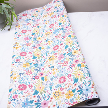 папір подарунковий 10м в квіти
