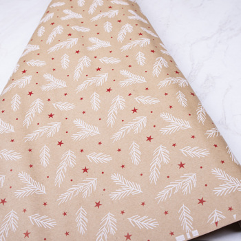папір 1,5м *74см крафт з гілочками