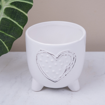 кашпо на ніджках 10 см з серцем