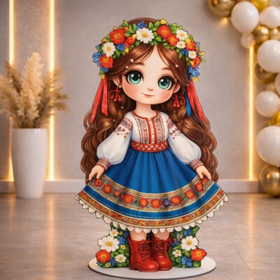 95см Фигура ростовая Девочка Украинка