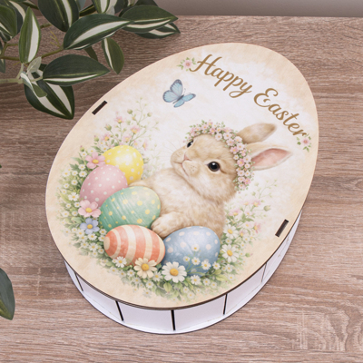 Коробка 25 см Кіндер до Великодня "Happy Easter"