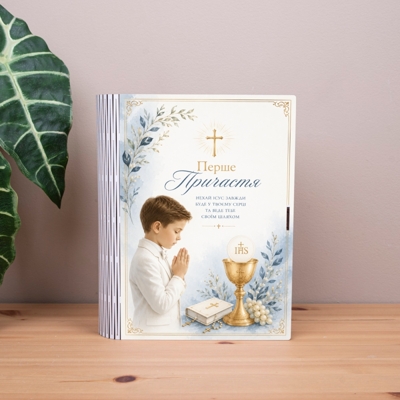 коробка-книга "Перше Причастя" для хлопчика