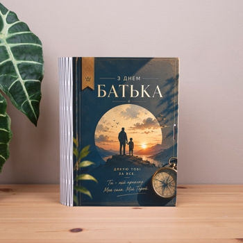 коробка-книга "З днем Батька" дякую за все книга
