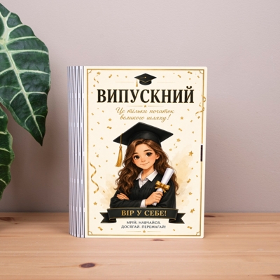 Коробка-книга Выпускной с девочкой