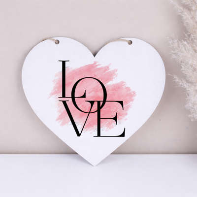 подвеска сердце 27см белое LOVE подвеска сердце 27см белое LOVE