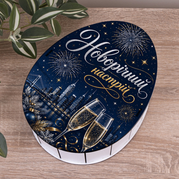 Коробка 25 см Кіндер "Новорічний настрій"