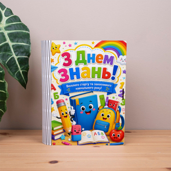 коробка-книга "З Днем знань!" дитячий стиль