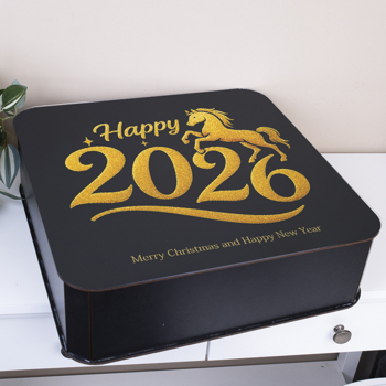 Коробка квадратна 40 см «Happy 2026»