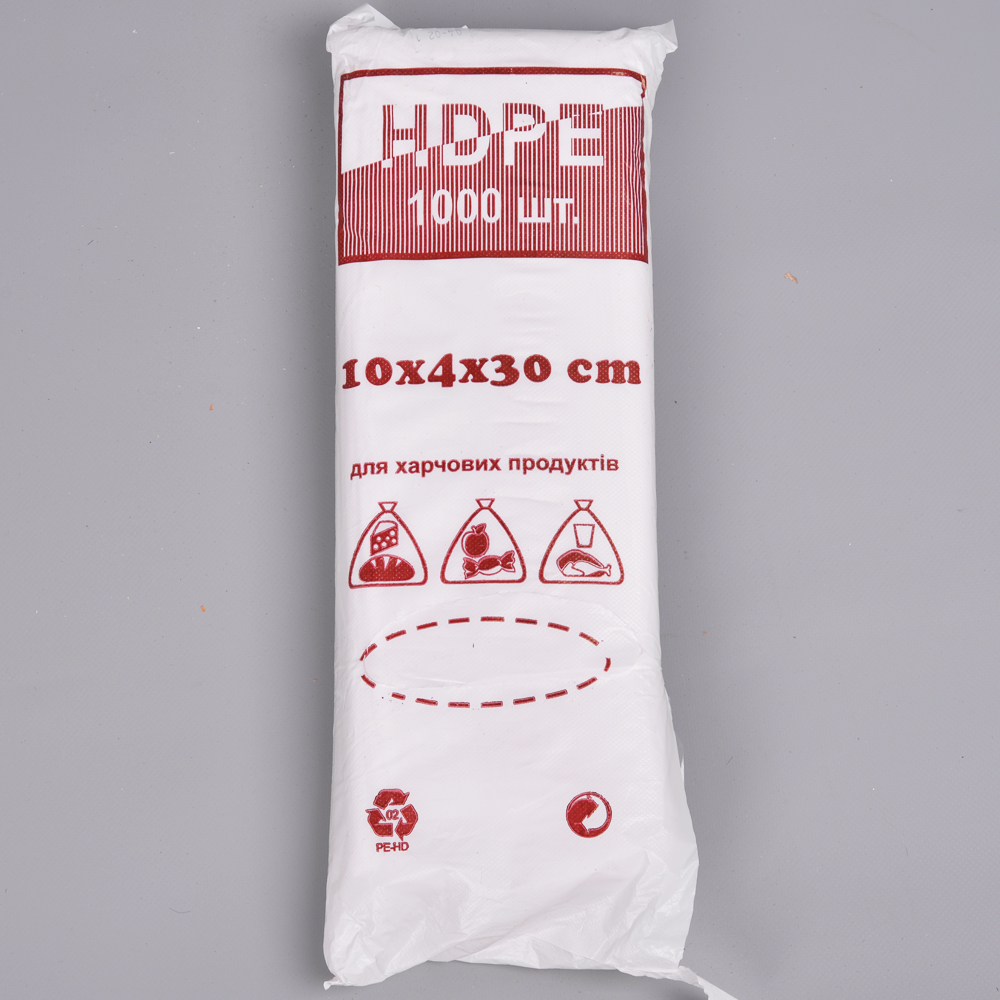 Пакеты фасовка HDPE 10х4х30 (1000шт) Пакеты фасовка HDPE 10х4х30 (1000шт)