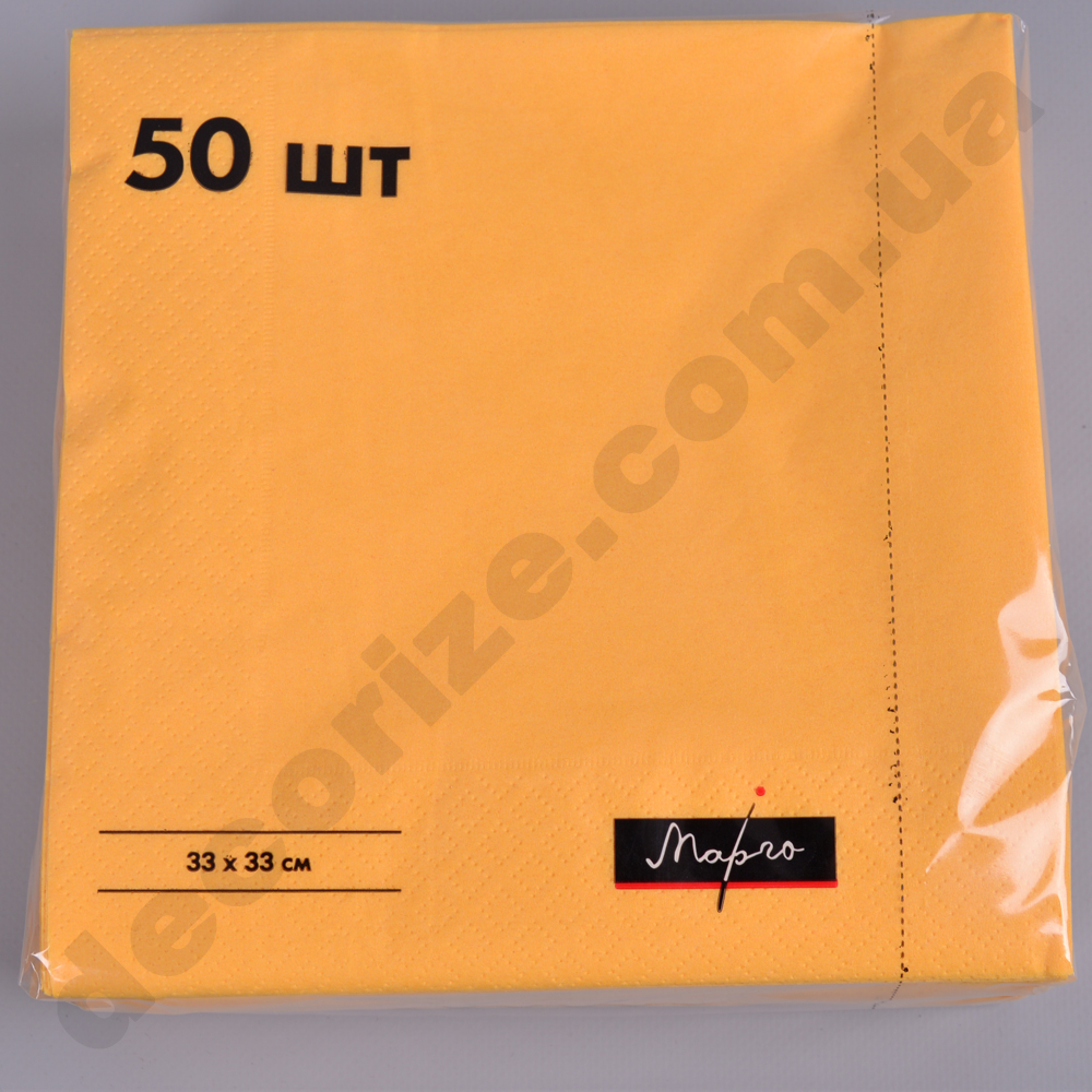 салфетки 33*33см однотонные двухслойные (50шт)