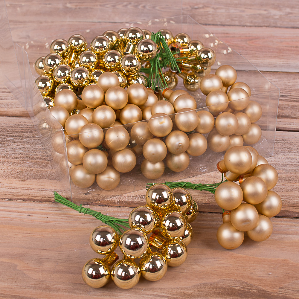 шарики на проволоке из стекла (gold)