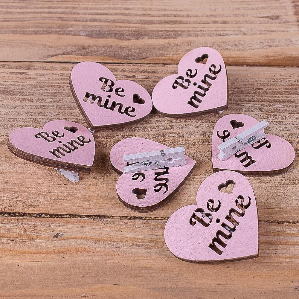прищепки декоративные "be mine"