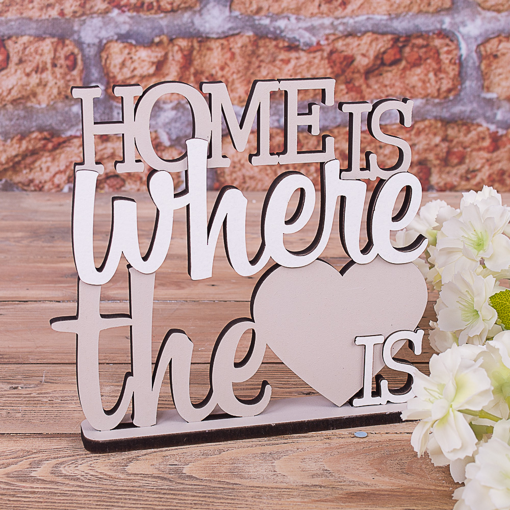 статуетка кремова " home is where the love is"