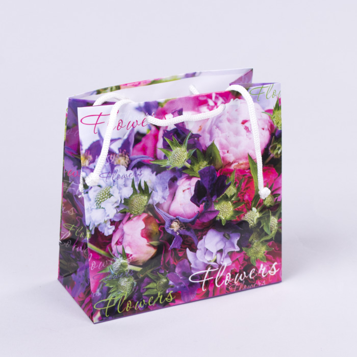 подарочный пакет 16*16*8"flowers"
