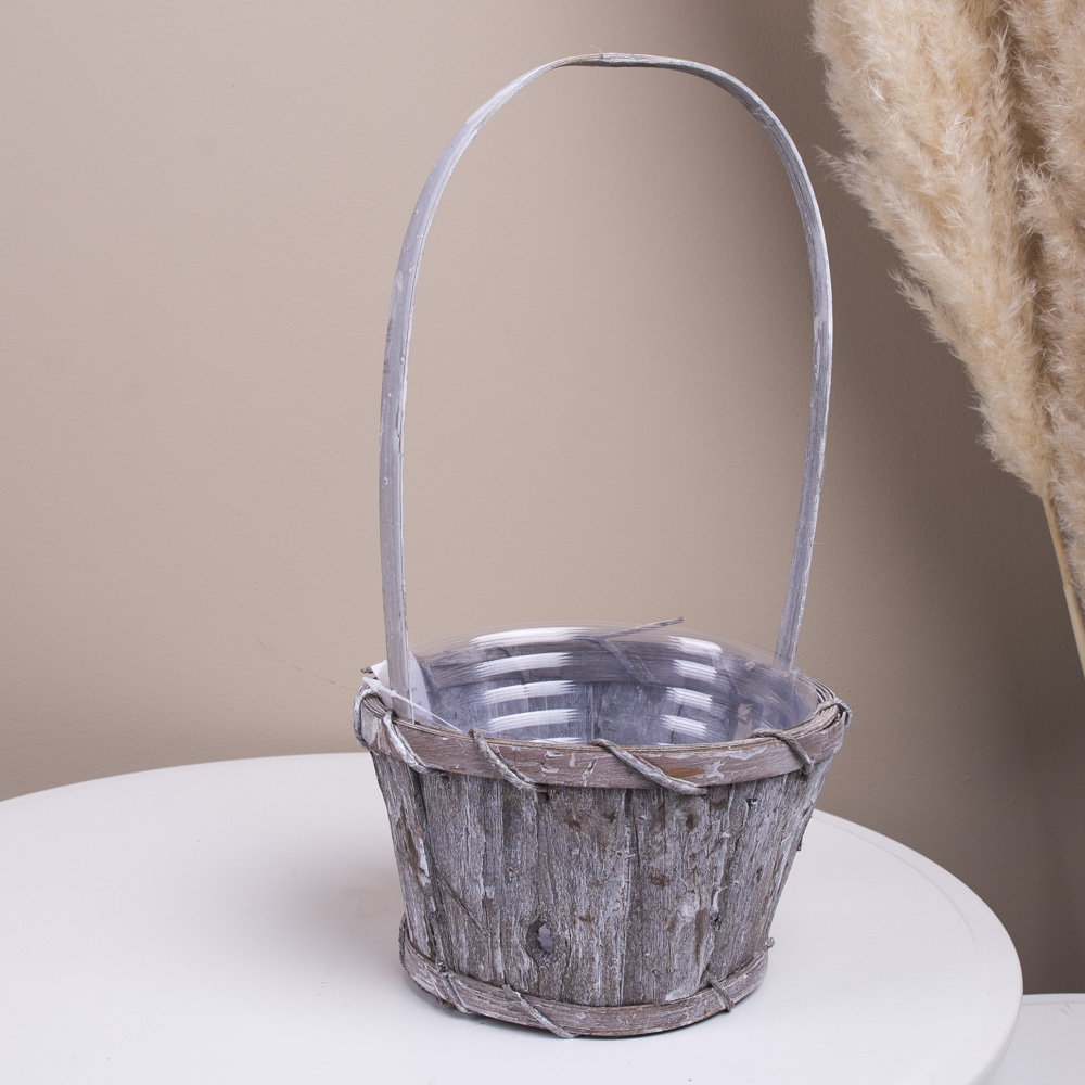 корзина из коры круглая