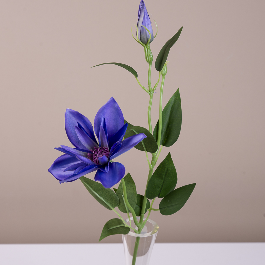 искусственный клематис одинарный ярко-фиолетовый (violet/green)