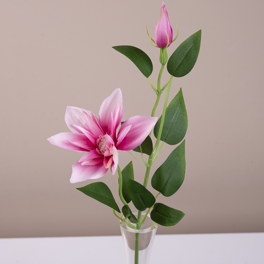 искусственный клематис одинарный розовый (sweet pink)