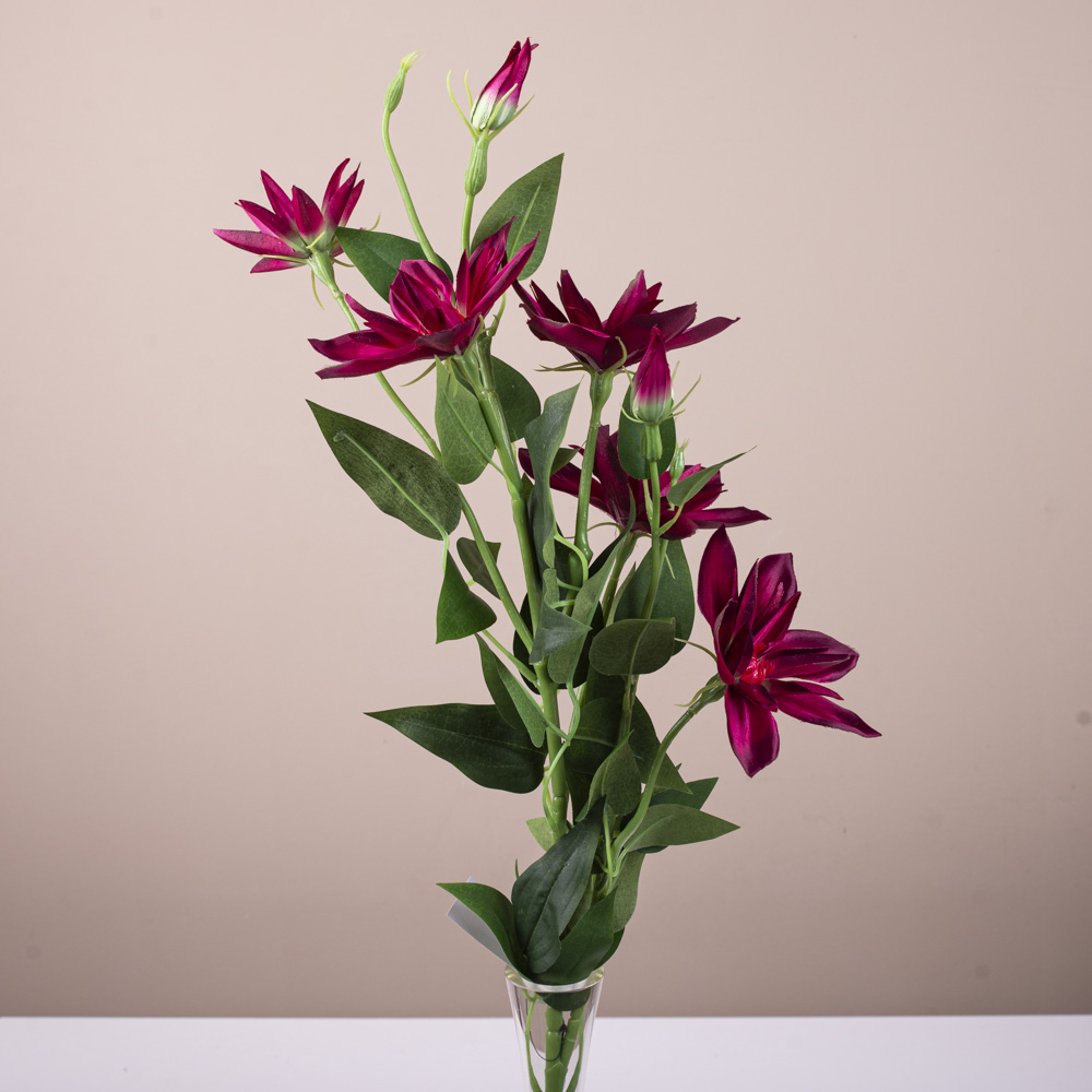 искусственный клематис пышный бордовый (Burgundy)