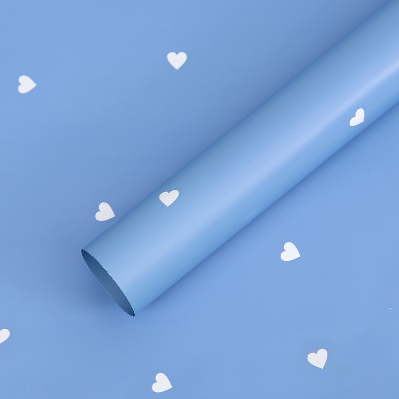 Пленка «сердца» 58*58см (20шт) Blue